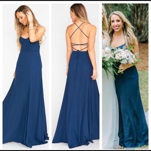 Navy blue Show Me Your Mumu Godshaw Goddess Gown